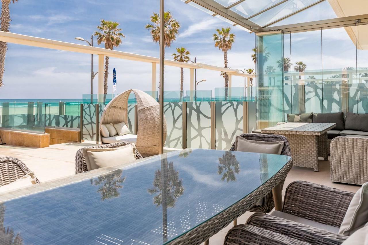 Luxury Beach Front Apartment With Pool Valencie Exteriér fotografie